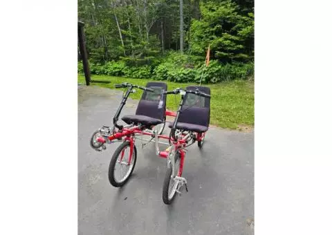 Side by side tandem bicycle